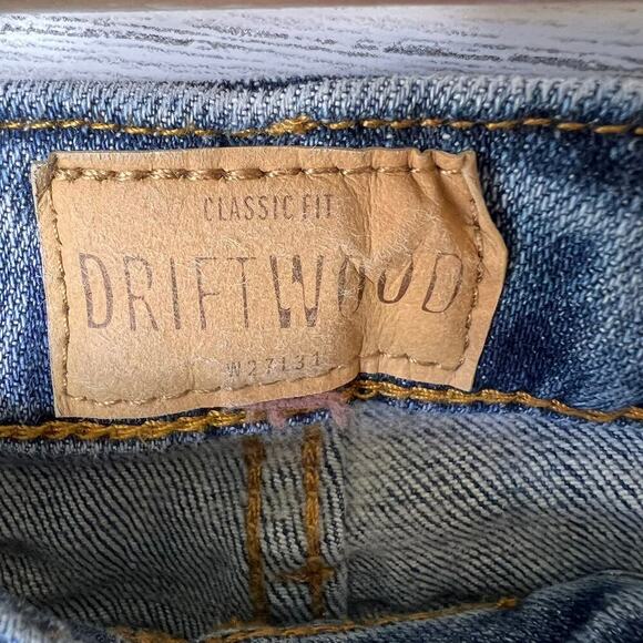 Driftwood Jeans Womens Size W27XL31 Classic Fit Medium Wash Distressed Raw Hem - Picture 2 of 16